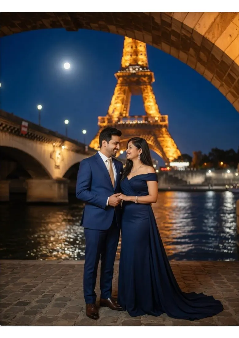 Cinematic Paris pre-wedding