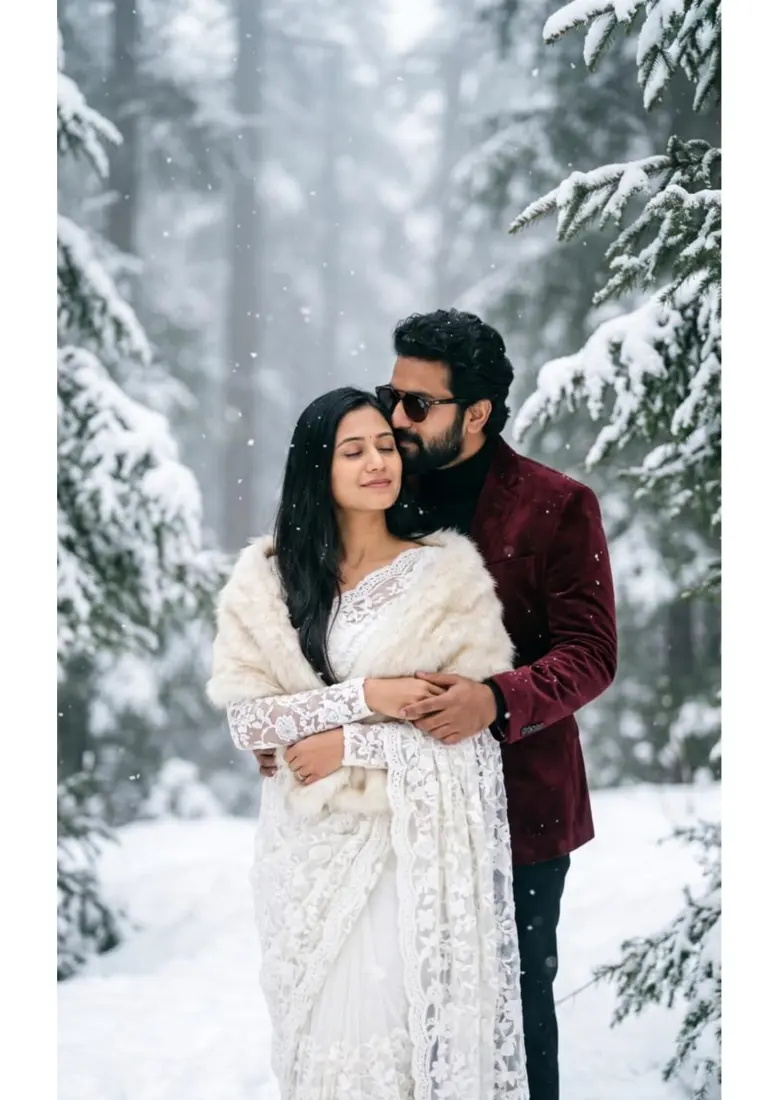 Snow pre-wedding